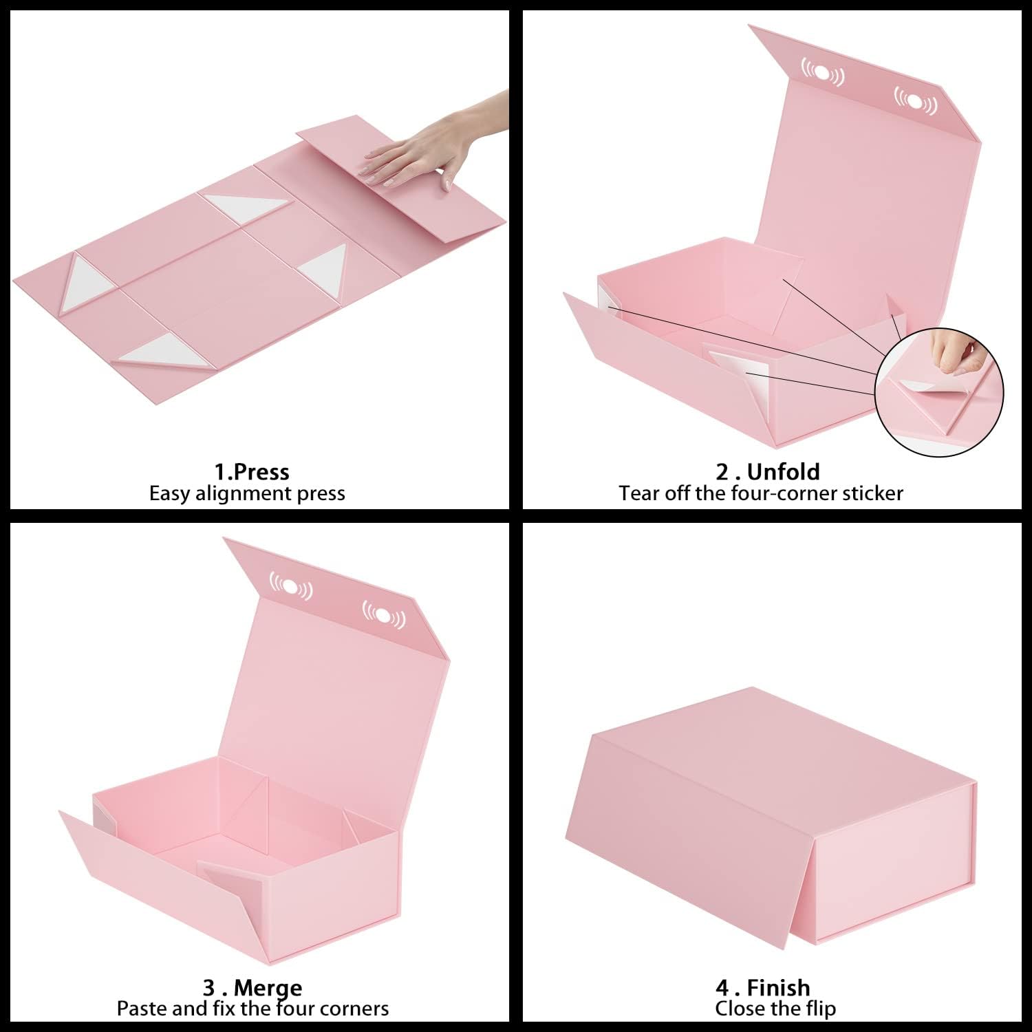 Customizable Logo Magnetic Book Box Candle and Perfume Magnetic Closure Packaging Box