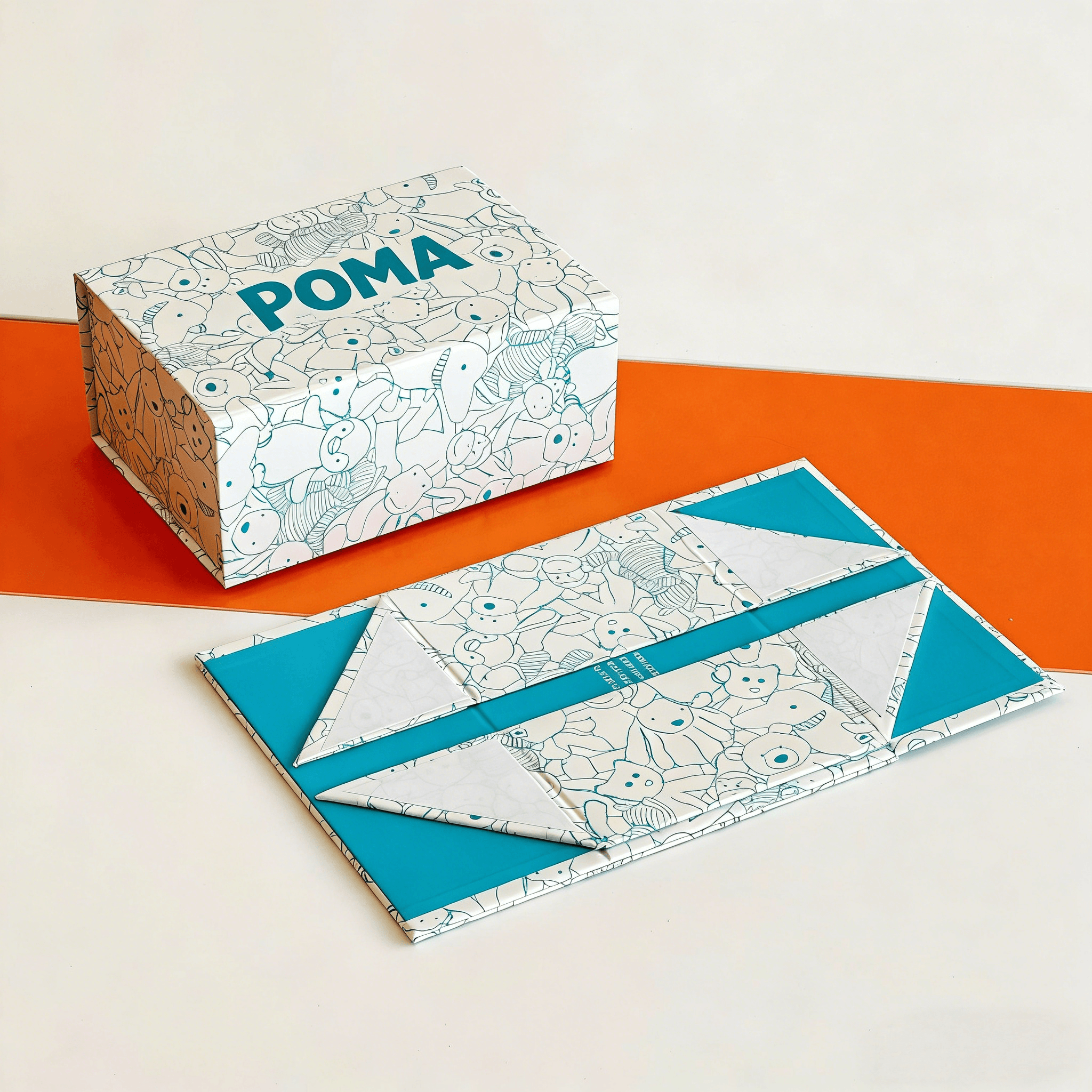 Wholesale Custom logo Green Magnetic Gift Paper Box Recyclable Folding Hard Rigid Packaging Boxes