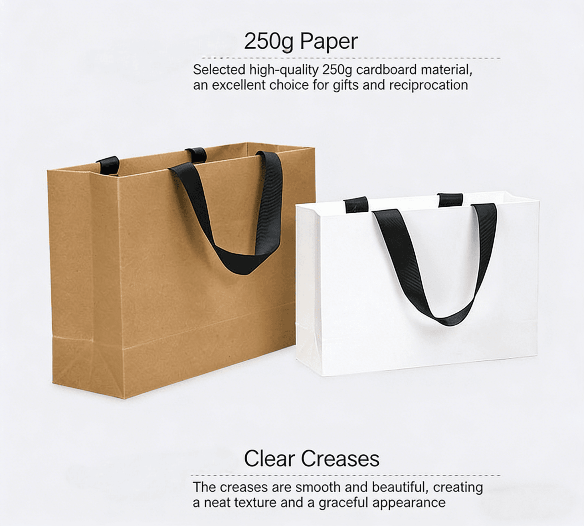 Custom Printed Kraft Paper Gift Bags for Ecommerce Packaging and Retail Store Supplies