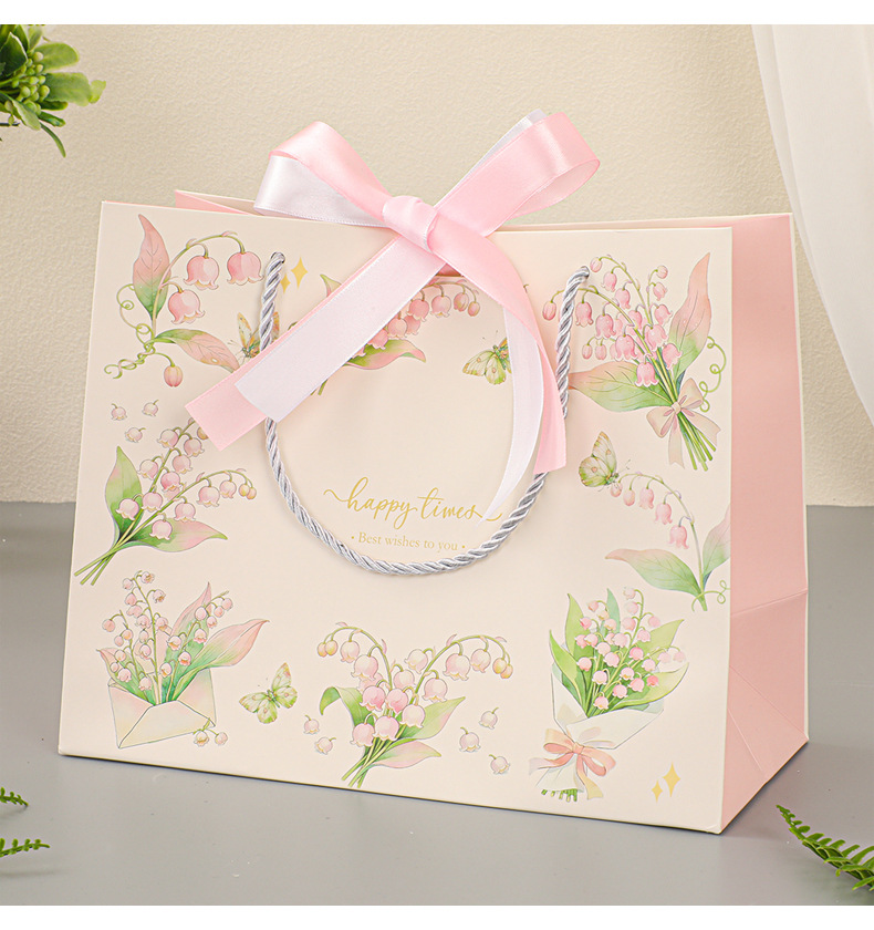 Premium Paper Shopping Bags with Ribbon Handles for Luxury Gift and Boutique Packaging