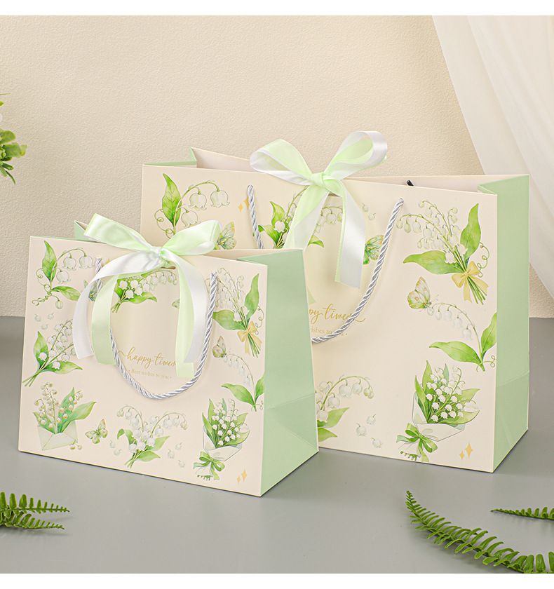 Premium Paper Shopping Bags with Ribbon Handles for Luxury Gift and Boutique Packaging