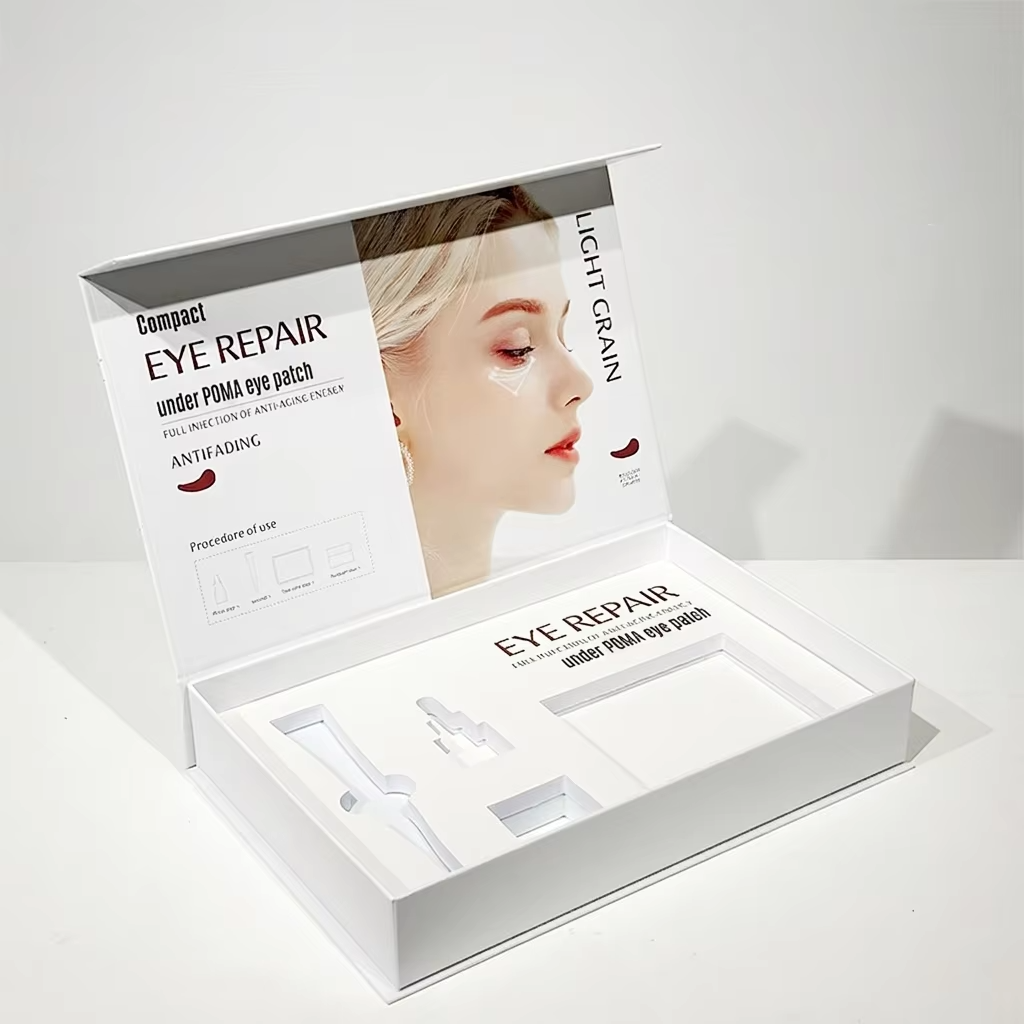 Custom Cosmetic Skincare Gift Box Packaging Folding Rigid Box for Beauty Eye Care Set