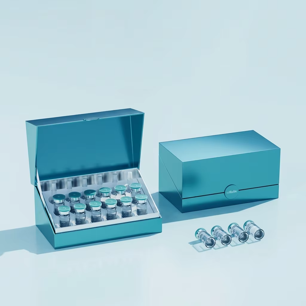 Custom Luxury Skincare Ampoule Box for Peptide Serum Packaging with Insert Tray OEM Factory