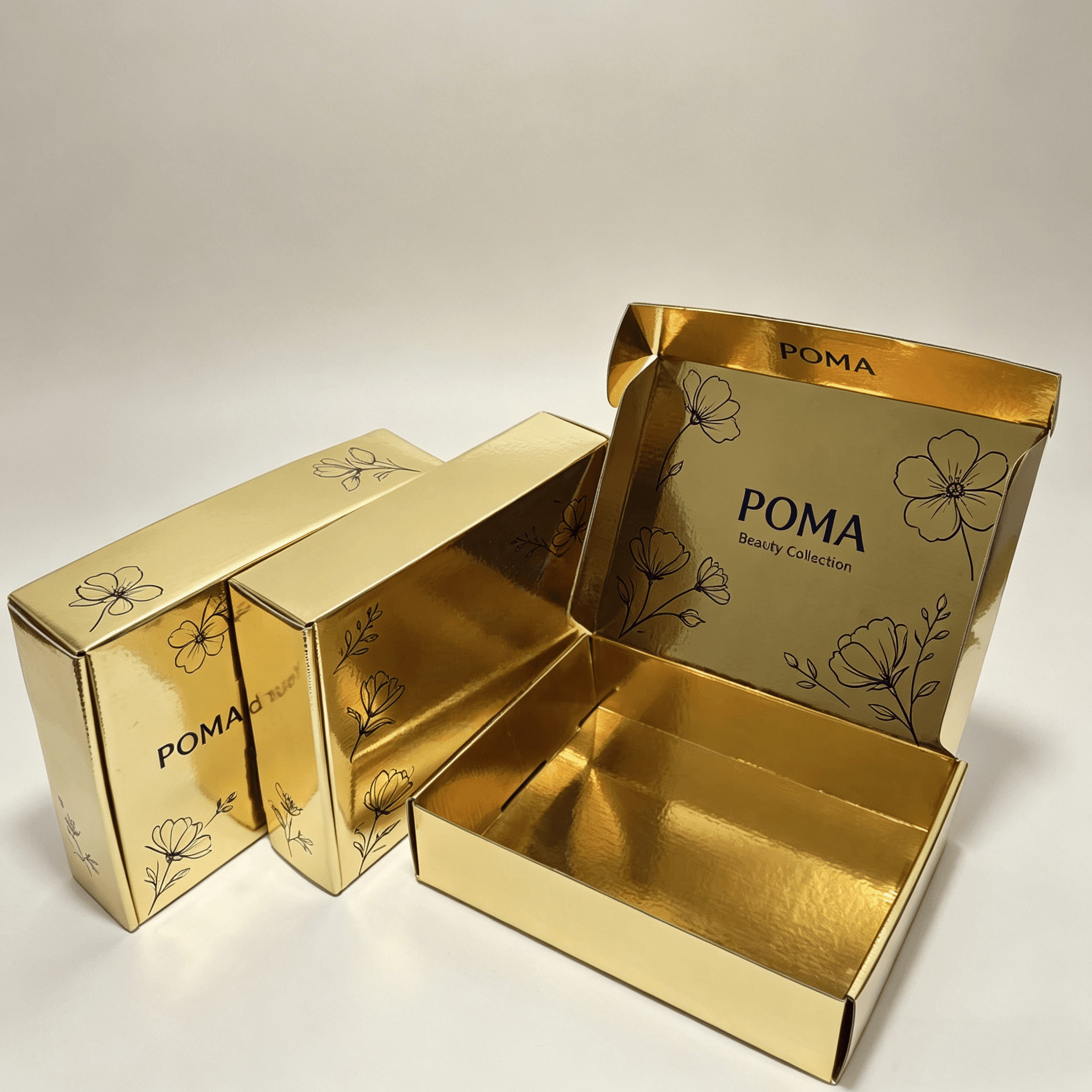 POMA Beauty Collection – Premium Mailer Boxes for Cosmetics & Skincare Brands