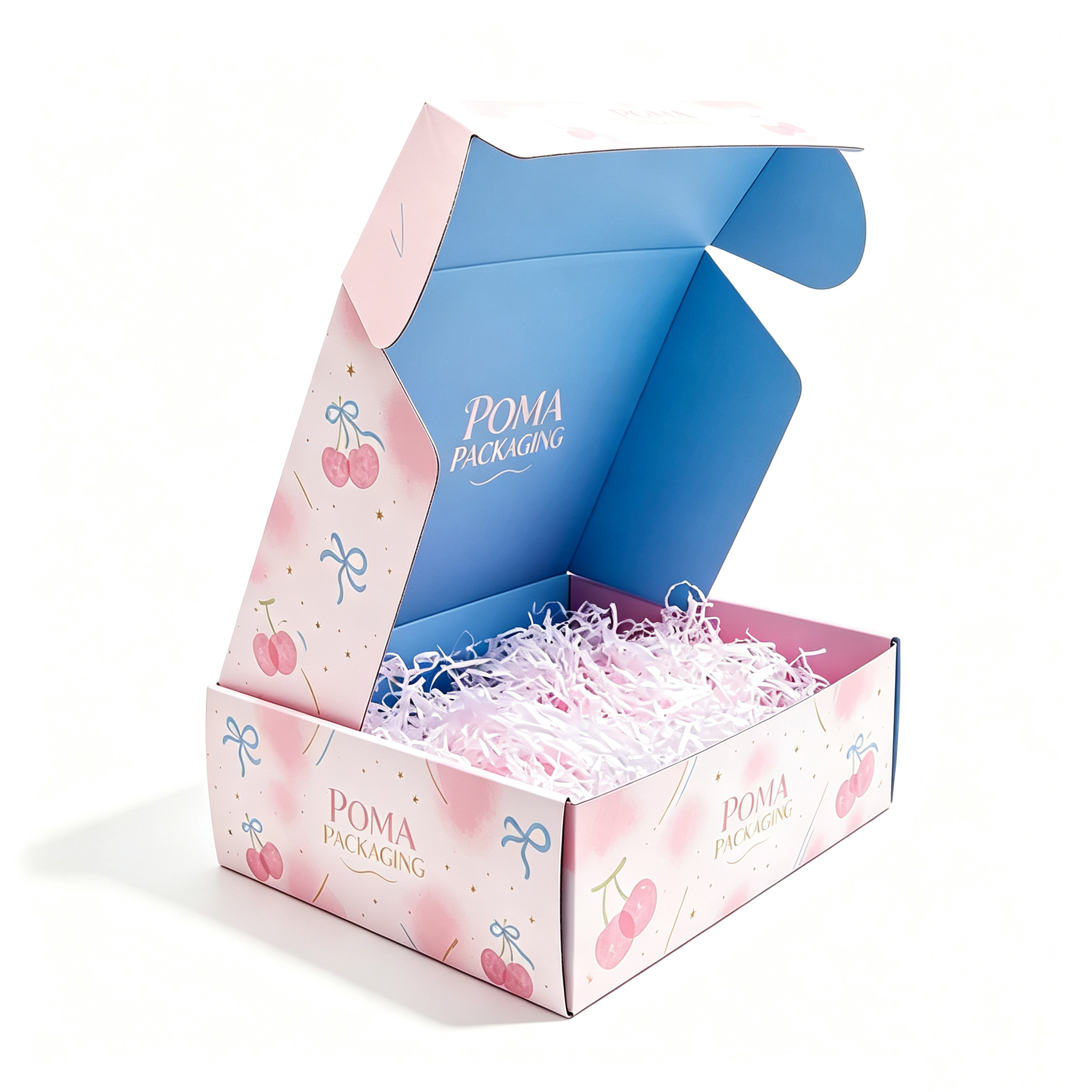 Custom Pink Printed Corrugated Mailer Box for Beauty Gift Subscription and E-commerce Packaging