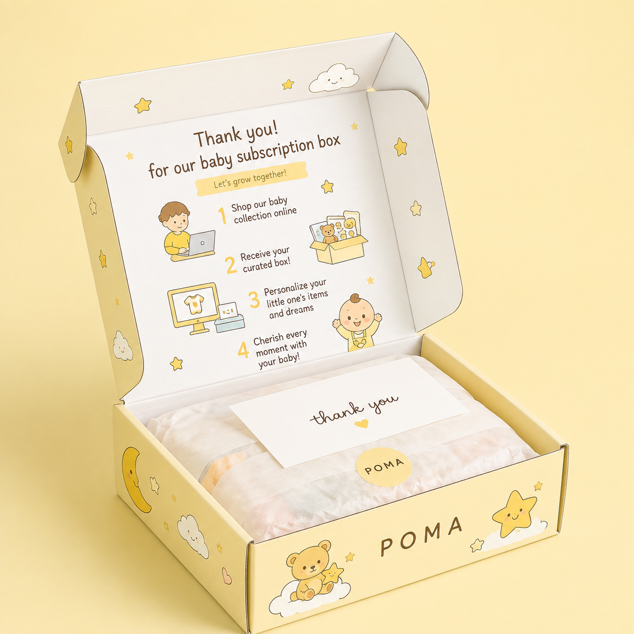 Custom Cartoon Print Corrugated Mailer Box Pink Baby Kids Shipping Box For Children Toy Garment Gift